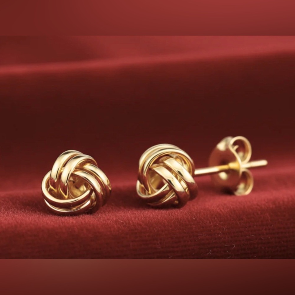 TILO LoveKnot Gold Earrings - Picture 3 of 7